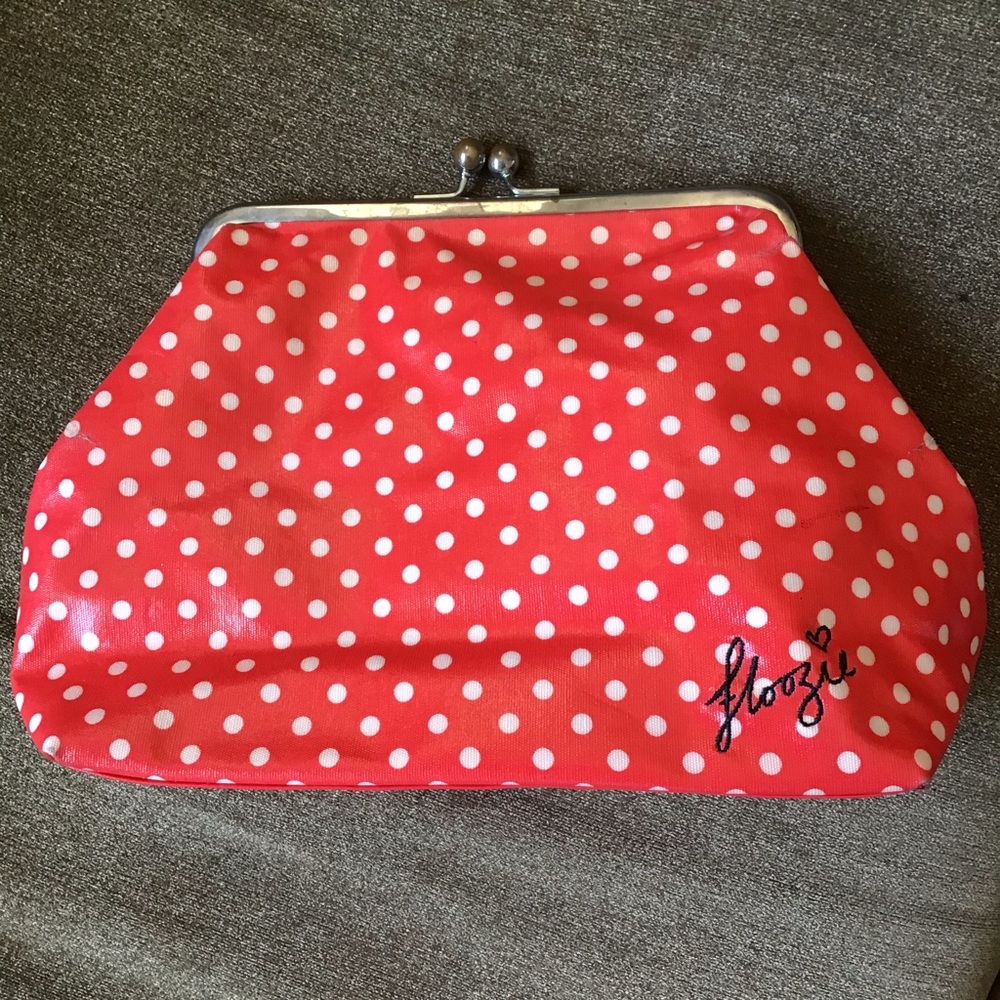 FINAL SALE Floozie Retro Red Polka Dot Clutch